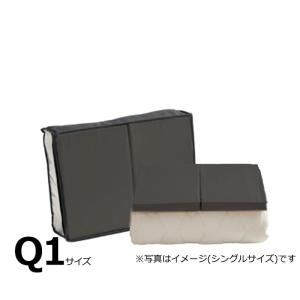 【寝装品3点セット】サータＬＸウール　ワイドダブル　Ｈ３０　ＰＤ１５０　グレー (玄関先お渡し商品)
