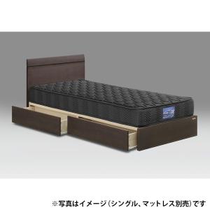 ニトリ（NITORI） ダブルベッドフレーム(OP IB フラット たて開き 深型