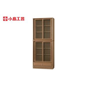 小島工芸 書棚 アコード75H(チェリーナチュラル) 本棚 おしゃれ 大容量