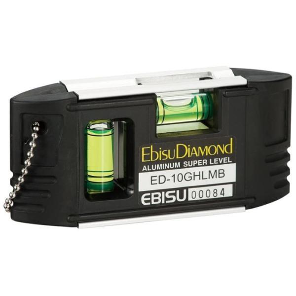 エビス ED-10GHLMB(ブラック)(100mm) 超強力磁石付G-ハンディレベル(水平器・ミニ...