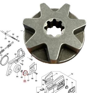 マキタ 221464-7 スプロケット6 ピッチ:3/8 【チェーンソー用