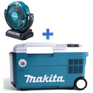 マキタ CW180DZ 充電式保冷温庫(車載用ポータブル冷蔵庫) 18V 本体＋充電式ファン(CF102DZ)(バッテリ・充電器別売) コードレス ◆