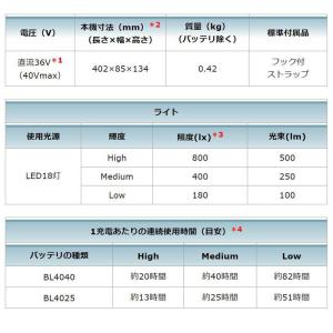 マキタ ML006G 充電式LEDワークライト...の詳細画像3
