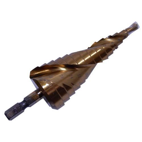 H&amp;H [6.35mm六角軸]スパイラル式ステップドリル(竹の子ドリル) STP-6(14段)(4〜...