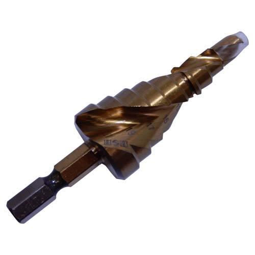 H&amp;H [6.35mm六角軸]スパイラル式ステップドリル(竹の子ドリル) STP-5(9段)(5〜2...