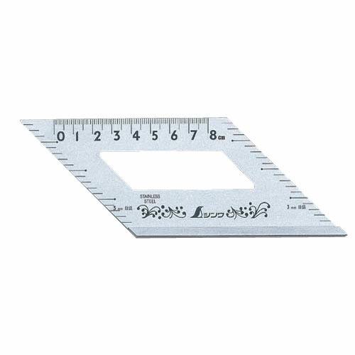 シンワ測定 止型定規 目盛付 62060 80mm ●
