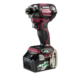【在庫限定】HiKOKI(ハイコーキ) コードレスインパクトドライバ WH36DC(2XPR) フレアレッド(赤) マルチボルト36V(2.5Ah) セット品 ★◆
