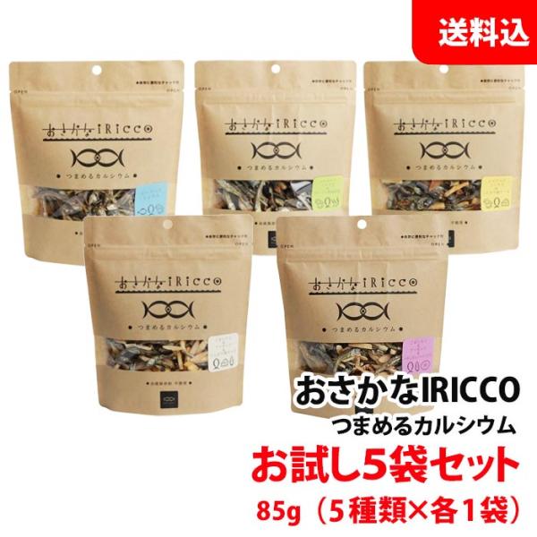 おさかなIRICCO つまめるカルシウム お試し5種類セット (5種類×各1袋入) 小魚おやつ おつ...