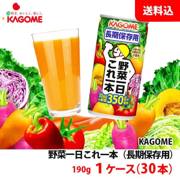 送料無料 カゴメ 野菜一日これ一本 長期保存用 1ケース(30本) 備蓄用 5.5年保存 非常食 防...