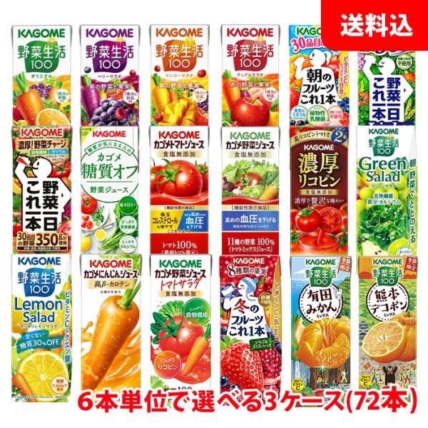 ≪2月値上げ対象品≫ 送料無料 カゴメ 野菜生活200ml (季節限定フレーバー195ml) が6本...