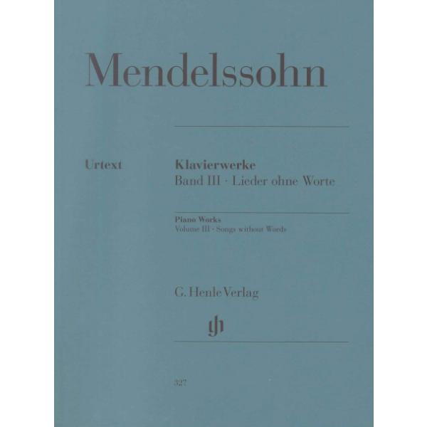 楽譜 （327）メンデルスゾーン ピアノ作品集3 無言歌集 （原典版／ヘンレ社）