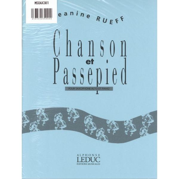 楽譜 MSOAX381 輸入 シャンソンとパスピエ（ジャニーヌ・ルエフ）（アルトサックス+ピアノ）C...