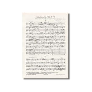 楽譜 AW655 輸入 二重奏のためのテレマン（2本のフルートのためのソナタ第1番）《輸入木管アンサンブル》 ／ ロケットミュージック｜shimamura-gakufu