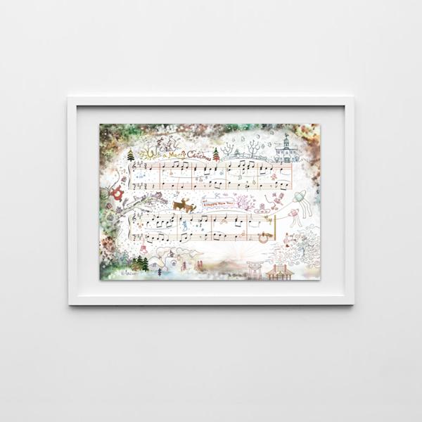 飾りたくなる楽譜WE WISH YOU A MERRY CHRISTMAS（カラー） ／ ANZ-O...