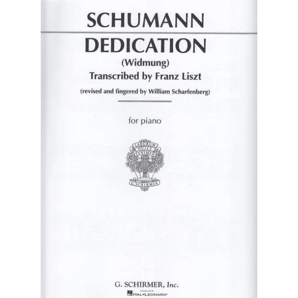 楽譜 輸入 ピアノソロ 献呈(リスト編曲) DEDICATION (Widmung)／シューマン リ...