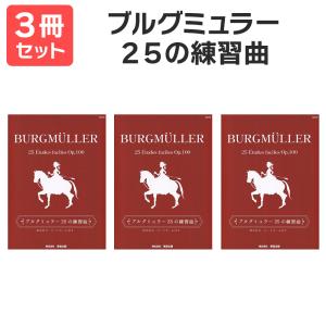 楽譜 〔送料無料 月謝袋・出席カードプレゼント〕 ブルグミュラー 25の練習曲 3冊セット 東音企画｜shimamura-gakufu