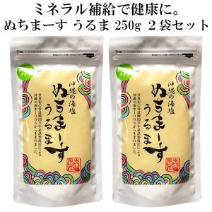 ぬちまーす うるま 250g 2袋セット 塩 しっとりタイプ メール便 送料無料｜shimamura-miso