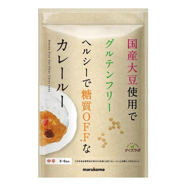 グルテンフリー カレールー 低糖質 中辛 120g 1袋 | ダイズラボ 大豆粉のカレールー マルコ...