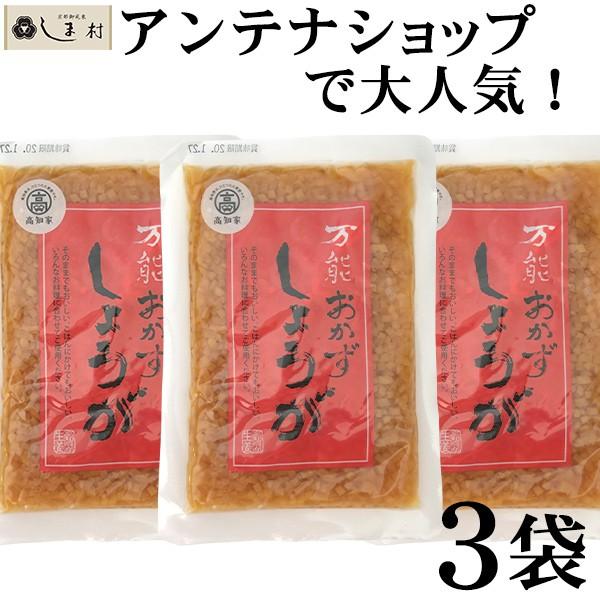 万能おかずしょうが 130g 3袋 セット 万能おかず生姜 四国建商 送料無料 税別1000円ポッキ...