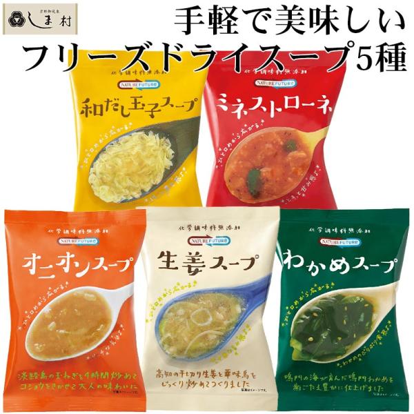 フリーズドライ スープ 5種類 お試し セット Nature Future 非常食 インスタント食品...