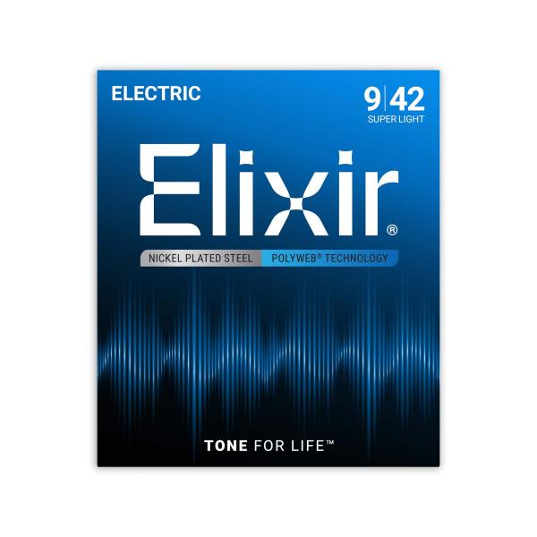 Elixir エリクサー POLYWEB 09-42 スーパーライト ＃12000 エレキギター弦