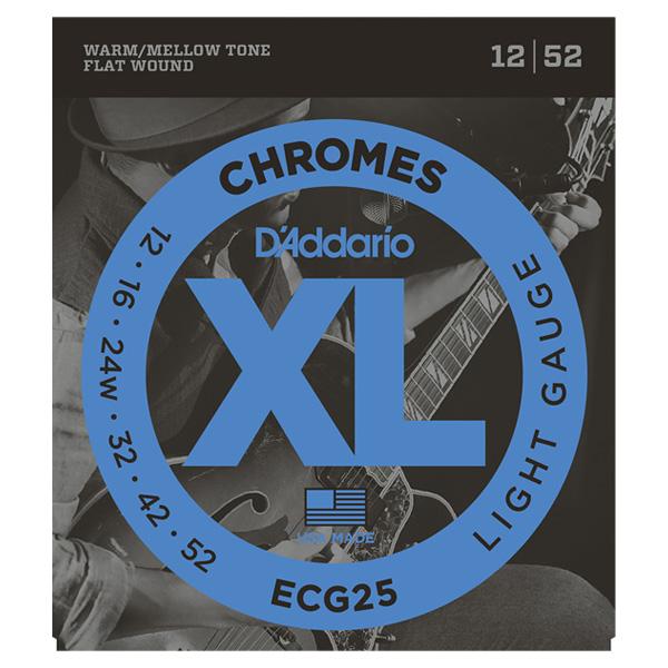 D&apos;Addario ダダリオ ECG25 フラットワウンド 12-52 ライト エレキギター弦 3弦...