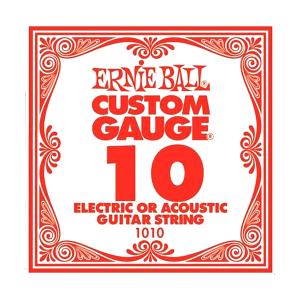 ERNiE BALL アーニーボール 1010 エレキギター／アコギ弦 010 プレーンスチール 〔...