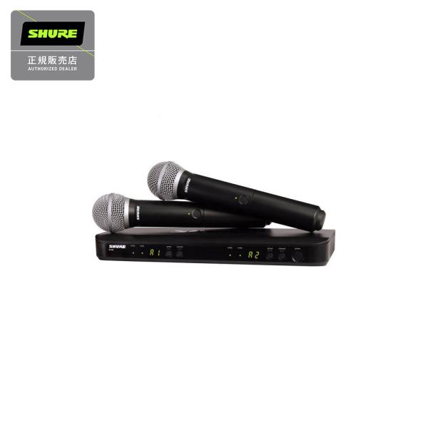 SHURE シュア BLX288/PG58 ワイヤレスマイク2本セット  マイク:PG58×2   ...