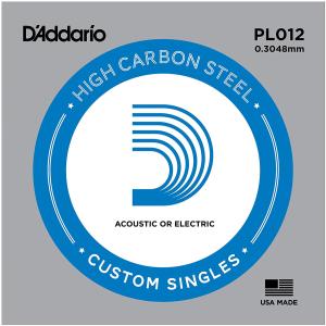 D'Addario ダダリオ PL012 アコギ／エレキギター兼用弦 Plain Steel 012 〔バラ弦1本〕｜shimamura