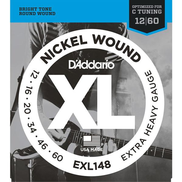 D'Addario ダダリオ EXL148 12-60 エクストラヘビーゲージ ドロップCチューニン...