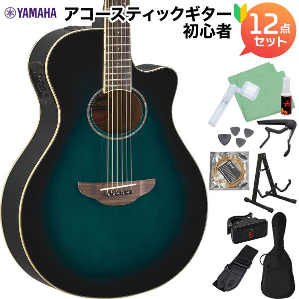 YAMAHA ヤマハ APX600 OBB アコースティックギター初心者12点セット 〔WEBSHO...