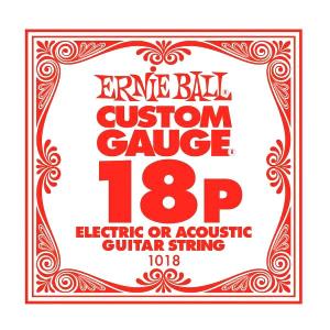 ERNiE BALL アーニーボール 1018P エレキギター／アコギ弦 018 プレーンスチール 〔バラ弦1本〕｜shimamura