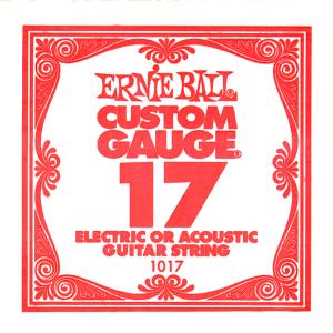 ERNiE BALL アーニーボール 1017 エレキギター／アコギ弦 017 プレーンスチール 〔バラ弦1本〕｜shimamura