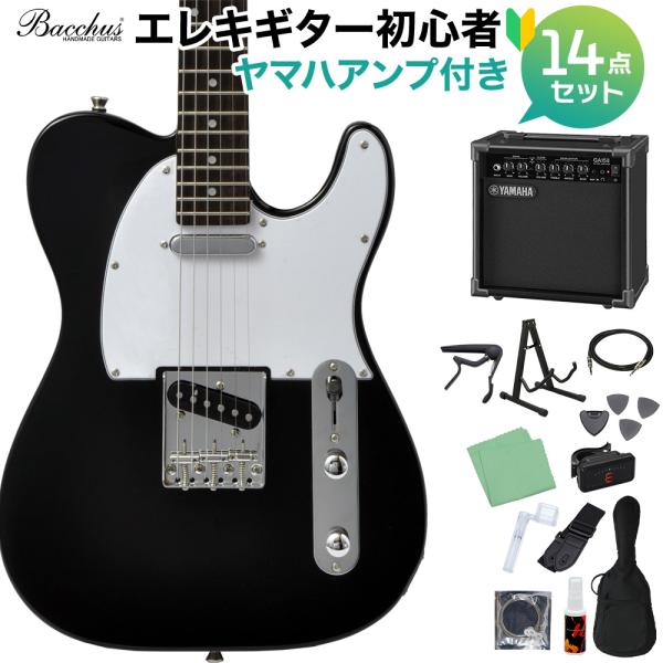 Bacchus バッカス BTE-1R BLK エレキギター 初心者14点セット 〔ヤマハアンプ付き...