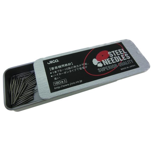 JICO ジコー 蓄音機用鉄針 (1缶180本入り) レコード針 Steel Needles