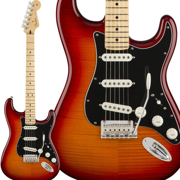 Fender フェンダー Player Stratocaster Plus Top, Pau Map...