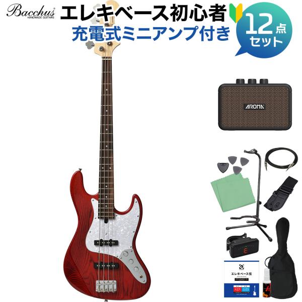 Bacchus バッカス WJB-500R ASH シースルーレッド・グロスフィニッシュ(STR) ...
