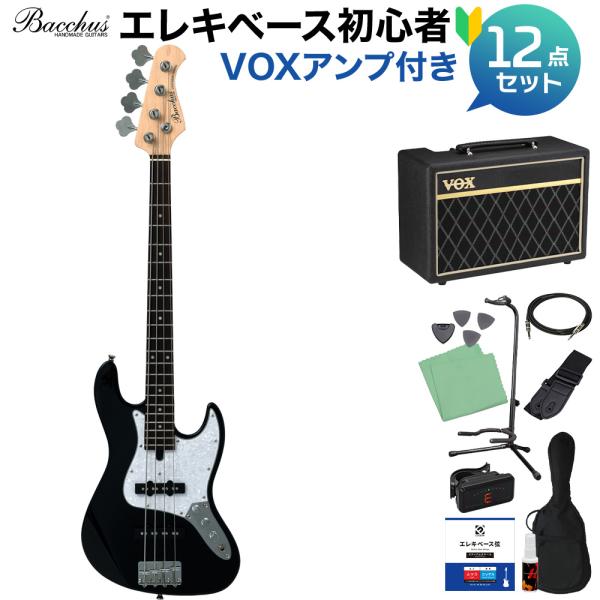 Bacchus バッカス WJB-Mini BLK ベース 初心者12点セット 〔VOXアンプ付〕 ...