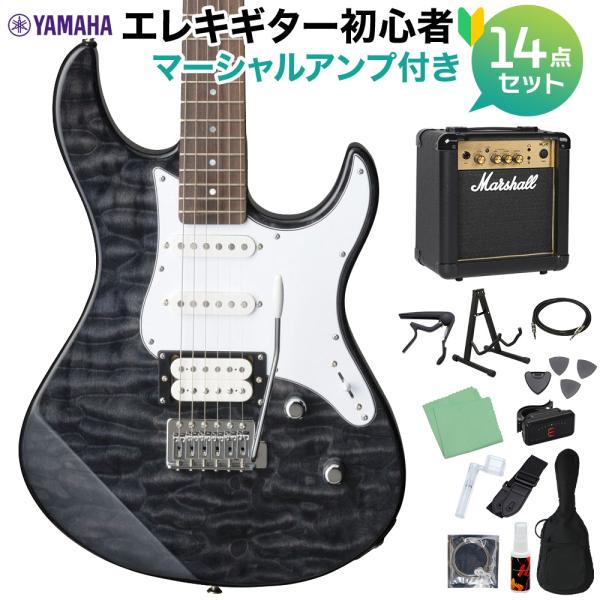 YAMAHA ヤマハ PACIFICA212VQM TBL エレキギター初心者14点セット 〔マーシ...