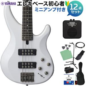 YAMAHA ヤマハ TRBX304 WH (ホワイト) ベース 初心者12点セット 〔ミニアンプ付〕 TRBX300シリーズ White