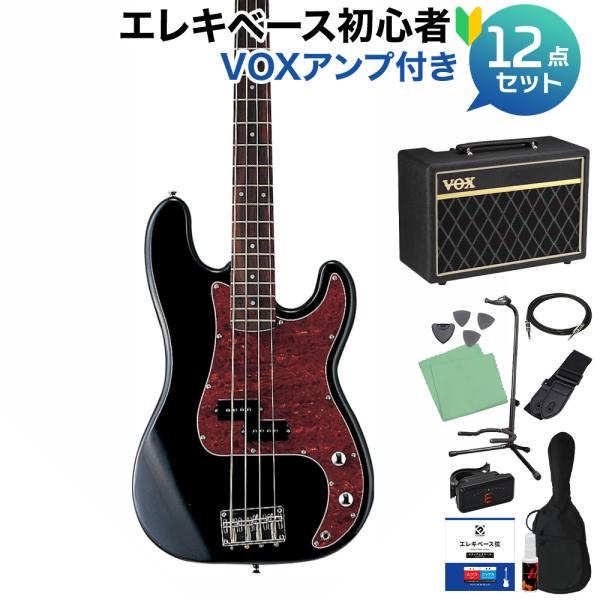 Photogenic フォトジェニック PB240 BK ベース 初心者12点セット VOXアンプ付...