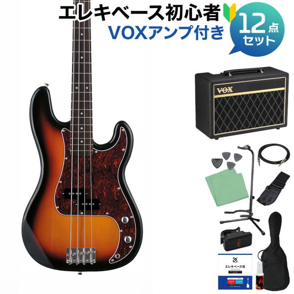 Photogenic フォトジェニック PB240 SB ベース 初心者12点セット VOXアンプ付...