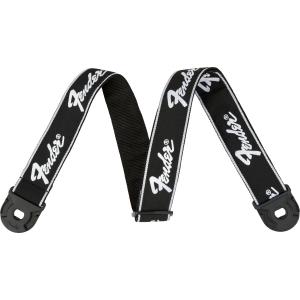 Fender フェンダー QuickGripRunningLogo BK WH 2" ストラップ