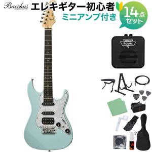 Bacchus バッカス GS-Mini PTL-SOB エレキギター初心者14点セット 〔ミニアンプ付き〕 ユニバースシリーズ〔ダウンサイズ〕｜shimamura