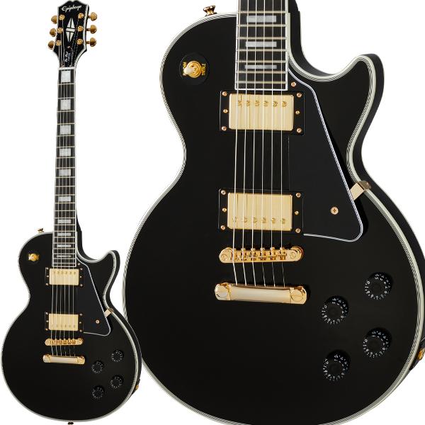 Epiphone エピフォン Les Paul Custom Ebony エレキギター レスポールカ...