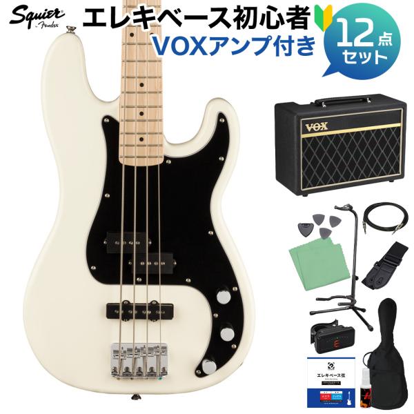 Squier by Fender AFF PB PJ MN BPG OLW ベース 初心者12点セッ...