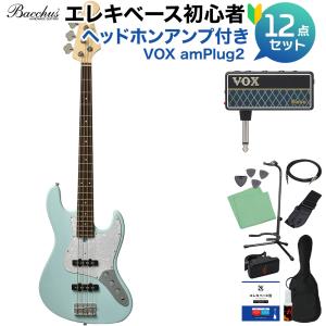 Bacchus バッカス WJB-360R PTL-SOB ベース 初心者12点セット 〔ヘッドホンアンプ付〕 ジャズベースタイプ｜shimamura