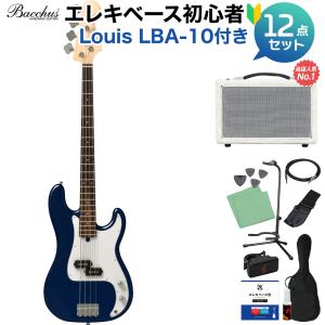 Bacchus バッカス BPB-1R DLPB ダークレイクプラシッドブルー ベース 初心者12点セット 〔島村楽器で一番売れてるベースアンプ付〕 プレシジョンベースタイプ｜shimamura