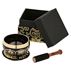 MEINL マイネル Sonic Energy Ornamental Series Singing Bowl 300g 直径9.5cm (ブラック) シンギングボウル お鈴 SB-OR-300-BK ソニックエナジー｜shimamura