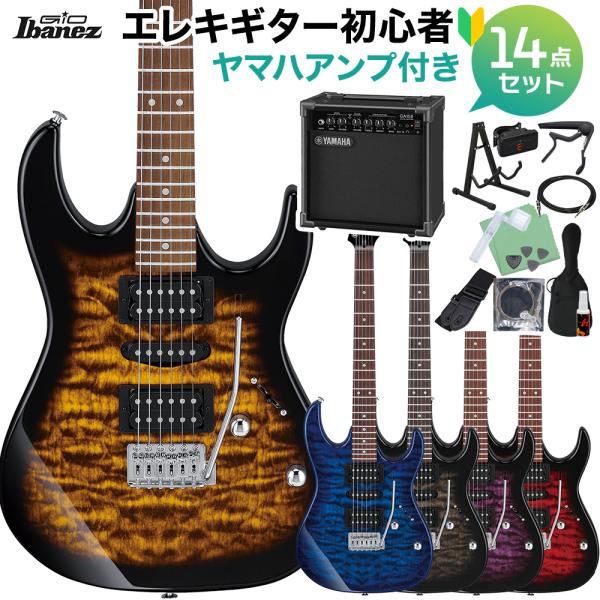 Gio Ibanez ジオ アイバニーズ GRX70QA エレキギター初心者14点セット 〔ヤマハア...